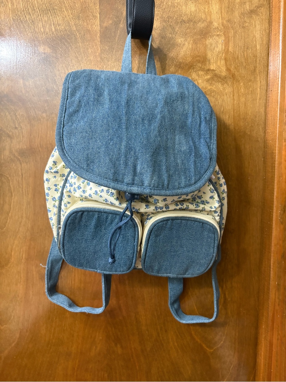 Vintage Mary-Kate & Ashley Denim Blue Floral Mini Backpack